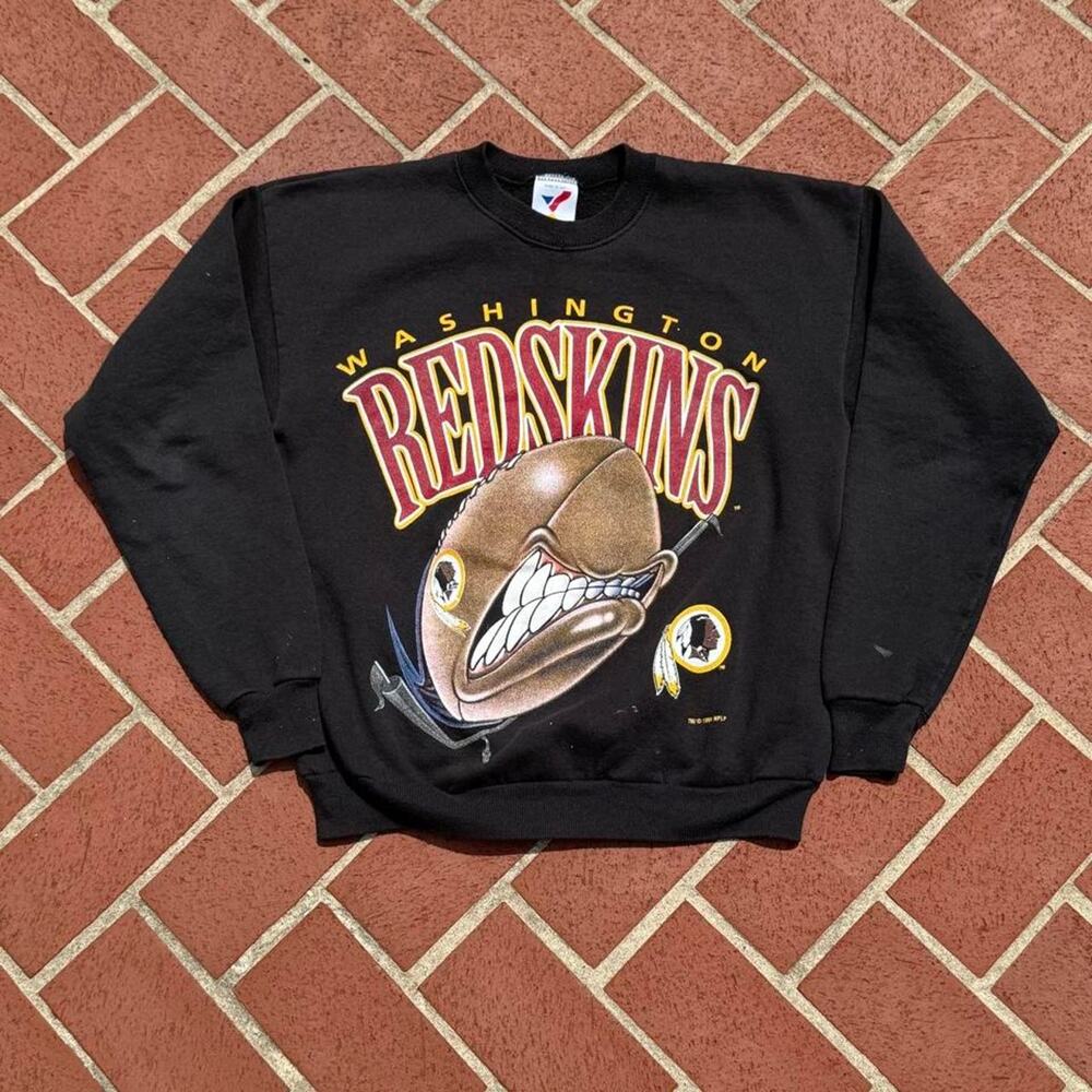 Vintage 1994 washington redskins graphic black crewneck
